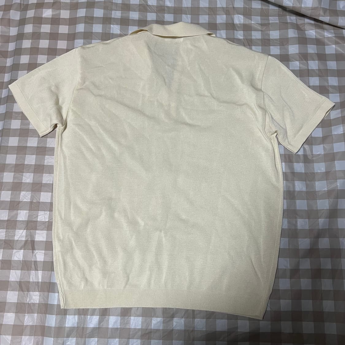 드로우핏 아이보리 반집업 반팔 L 반팔티 화이트 라지 공용 상품이미지4