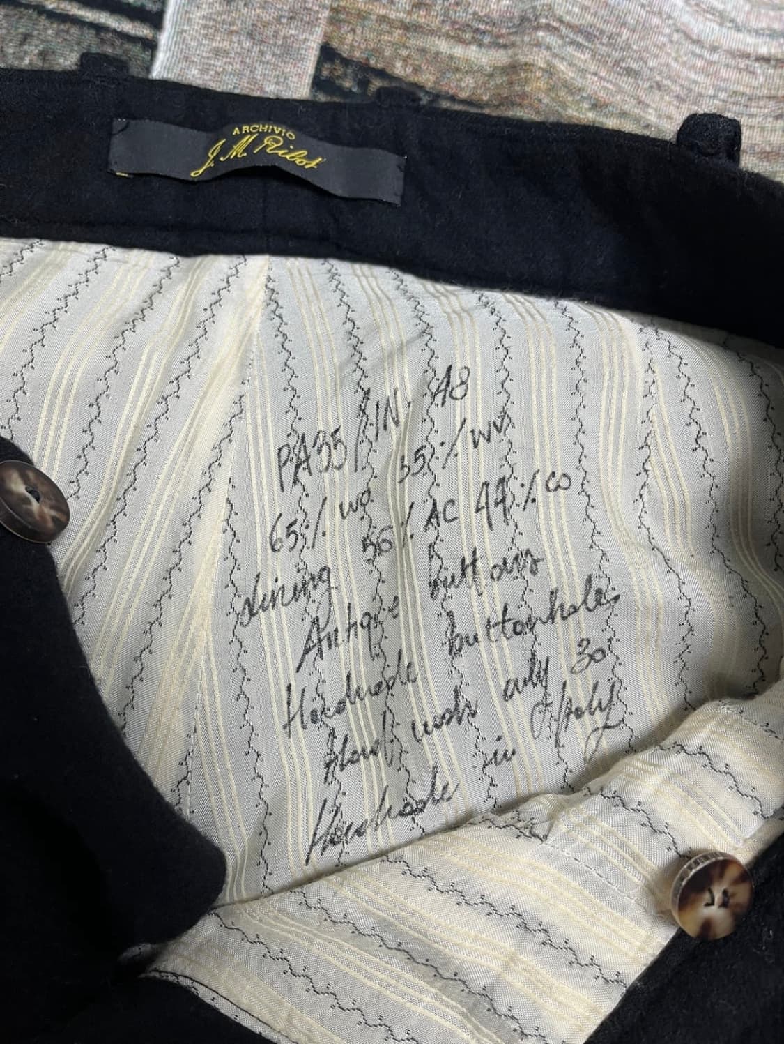 archivio jm ribot 서스펜더 와이드 팬츠 48사이즈 상품이미지2