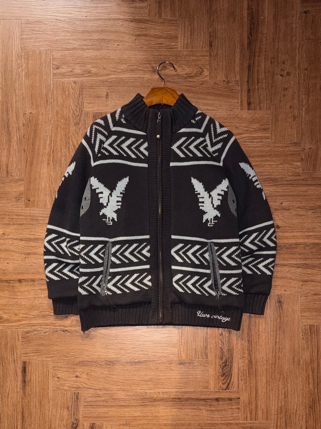 노르딕 누빔 니트집업 상품이미지4