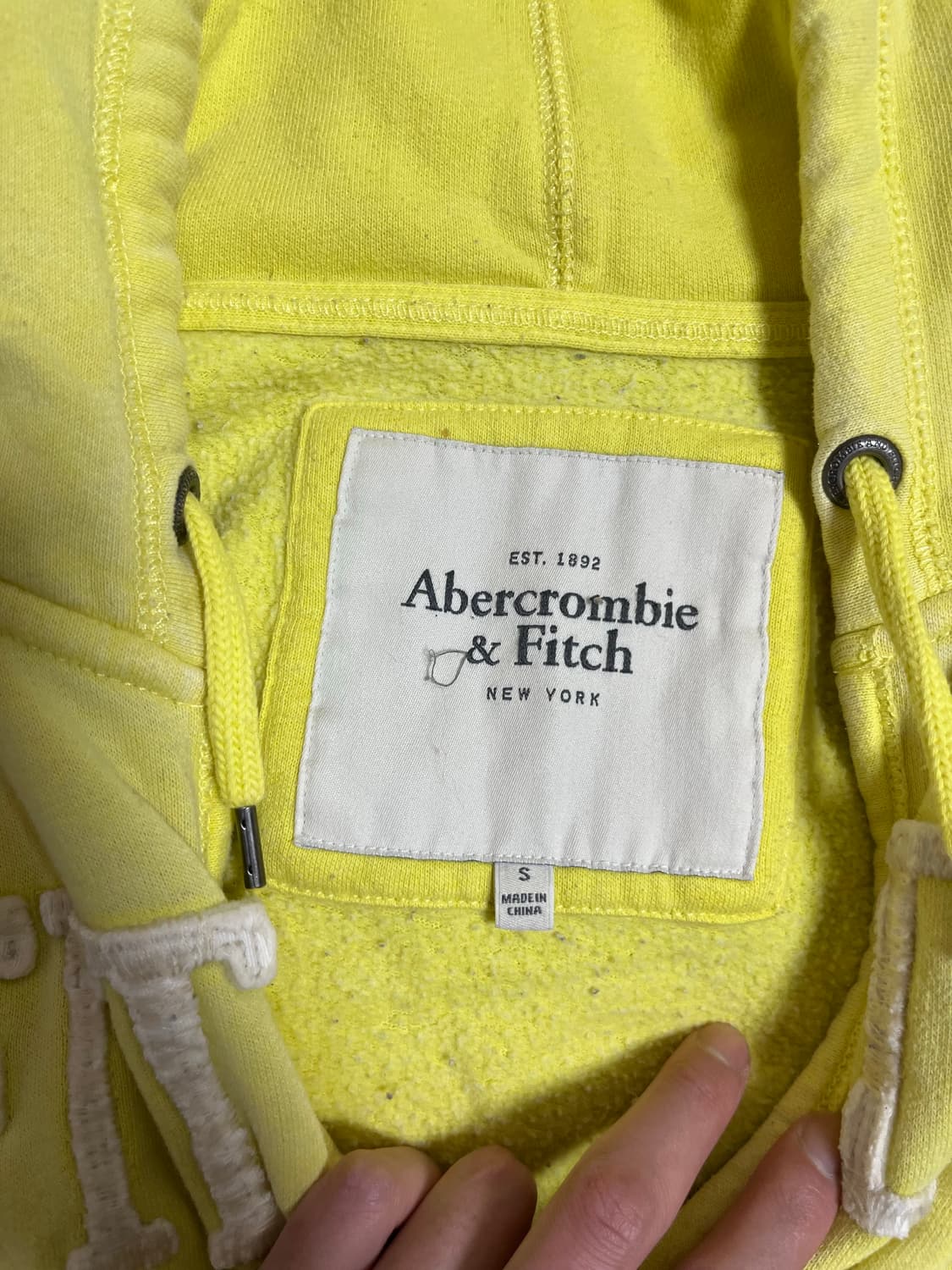 아베크롬비 앤 피치 옐로우 후드집업 S 상품이미지3