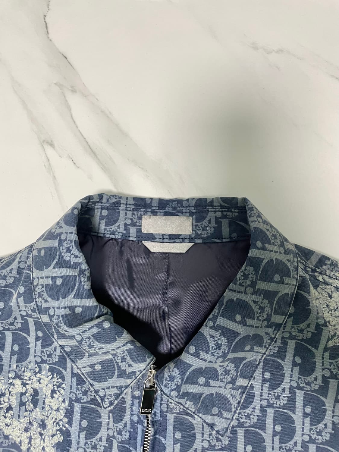 새상품 디올 x 데님티어스 오블리크 블루종 자켓 52 영수증O 상품이미지3