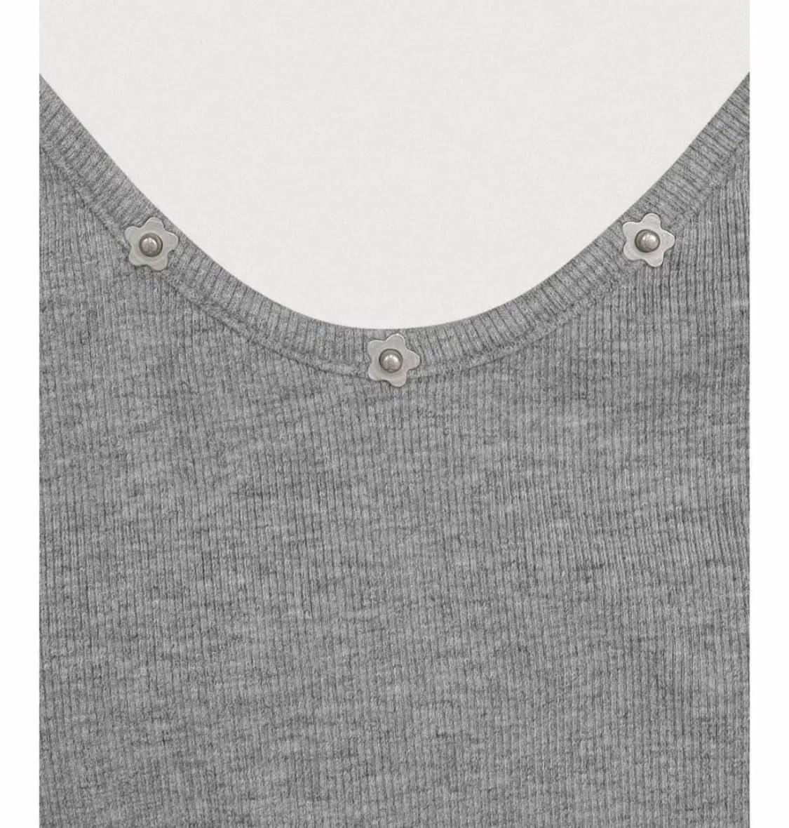 택o 새상품) 포에토 페탈 엣지 홀터 탑 그레이 상품이미지2