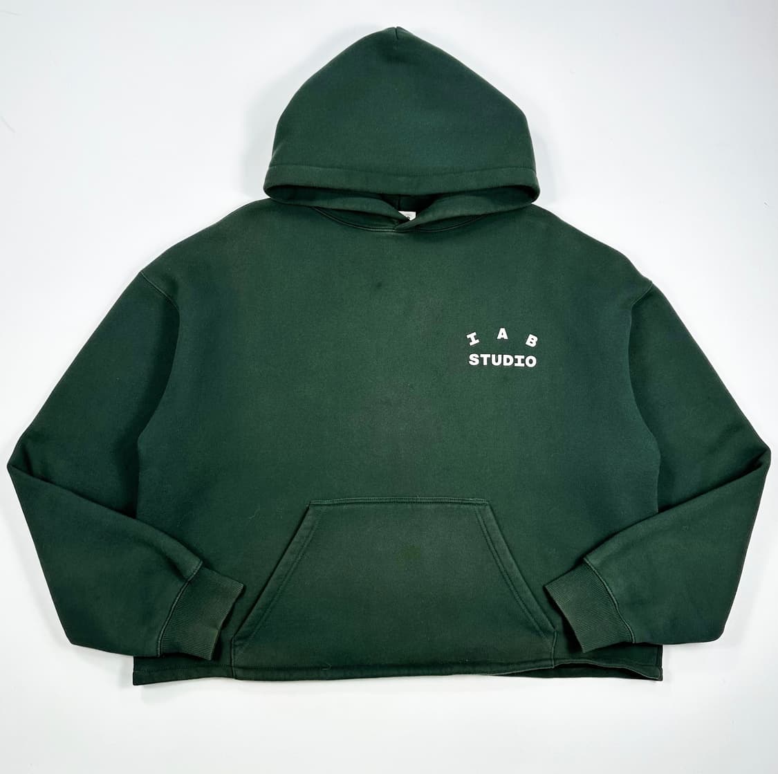 아이앱스튜디오 백로고 그린 크롭 후드티 (XL 여성추천) 상품이미지2