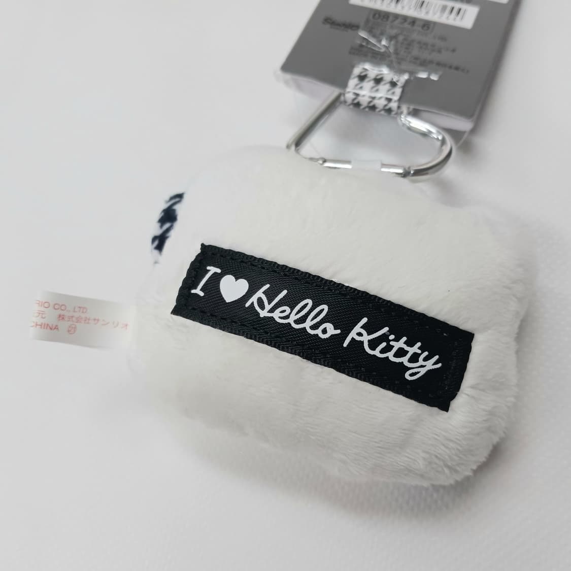 산리오 헬로 키티 키링 페이스 마스코트 홀더 화이트 상품이미지3