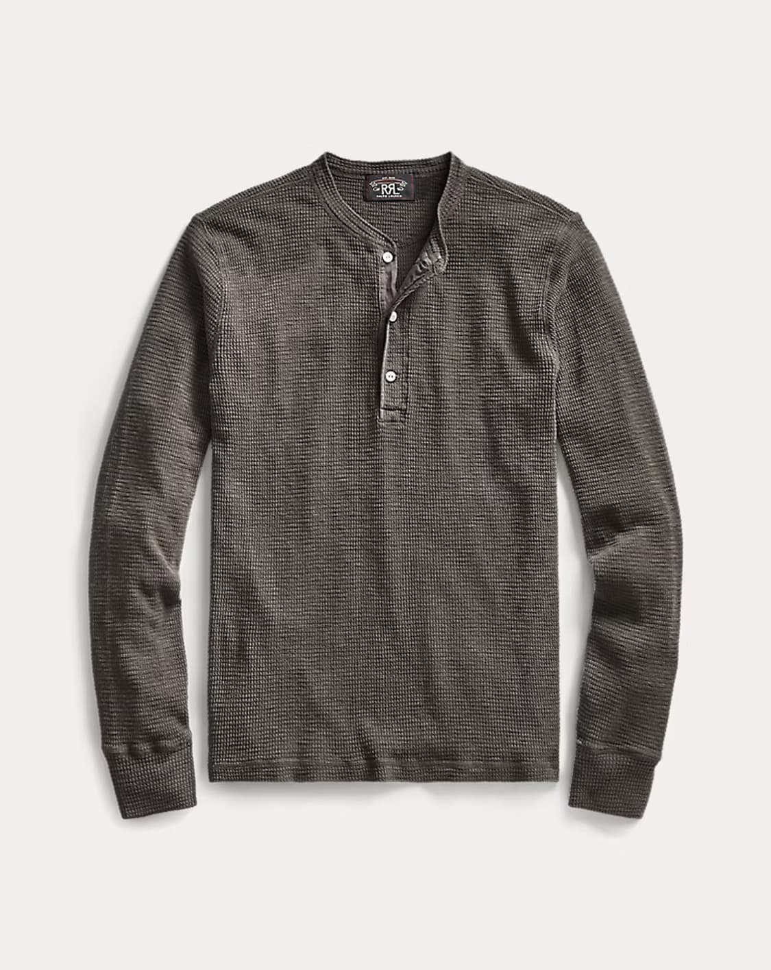 RRL 더블알엘 와플 니트 헨리넥 셔츠 블랙 M 상품이미지1