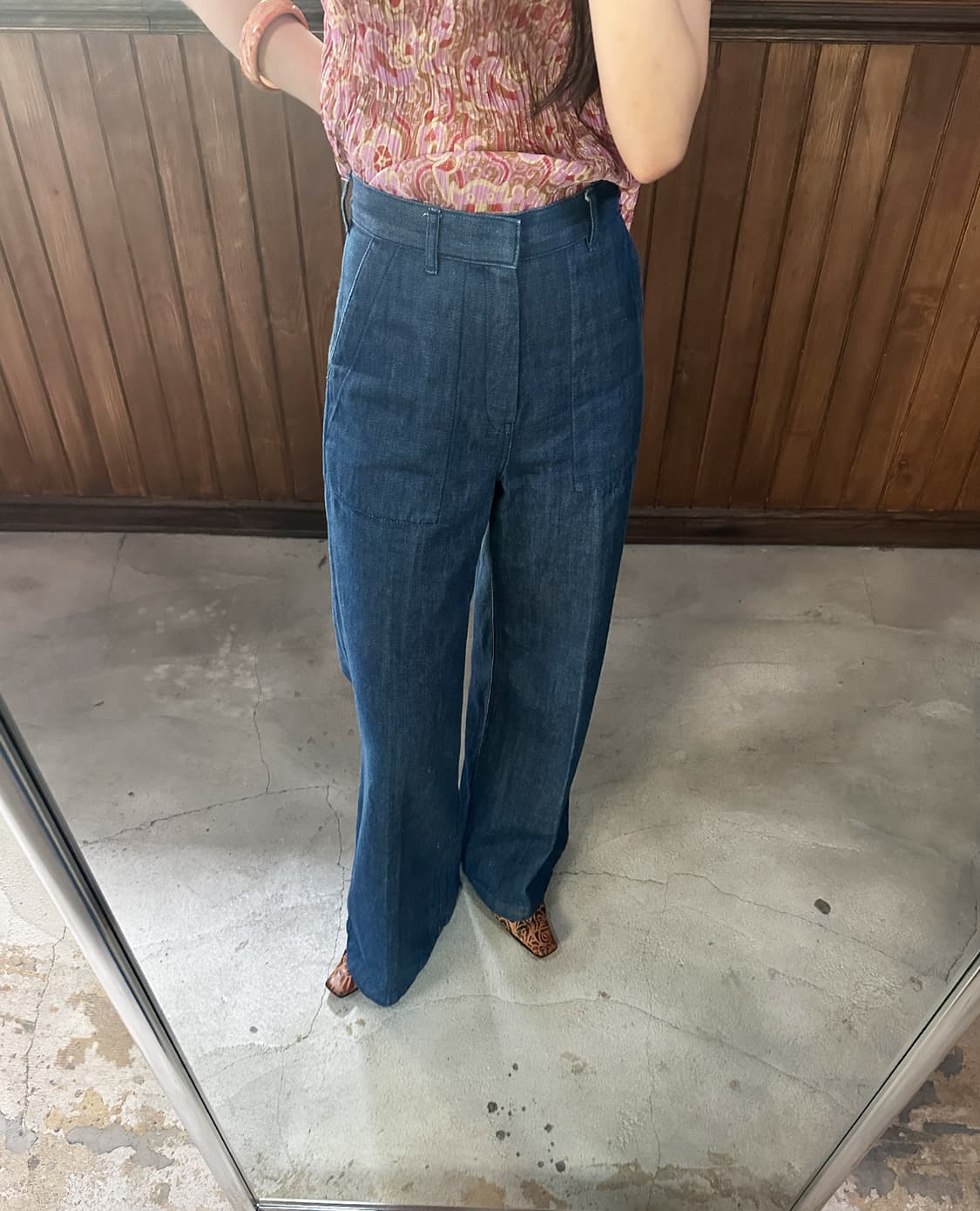 HYKE indigo denim flare pants 상품이미지2