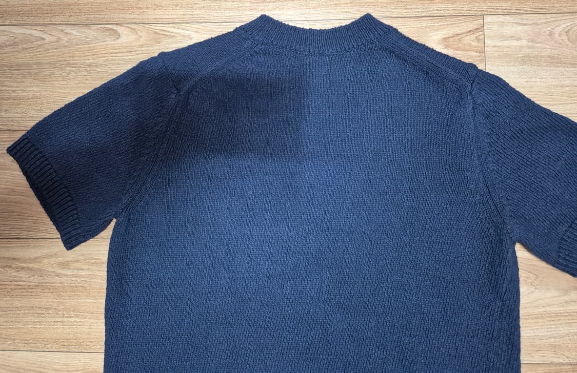 르바 Levar 부클 반팔 니트티 (네이비) 상품이미지7