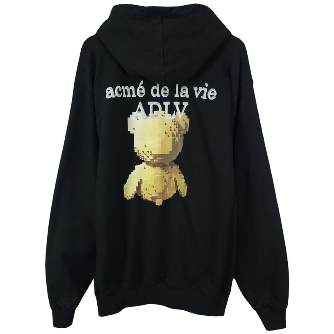 [아크메드라비] 프린팅 오버핏 후드티 블랙 M18950 상품이미지3