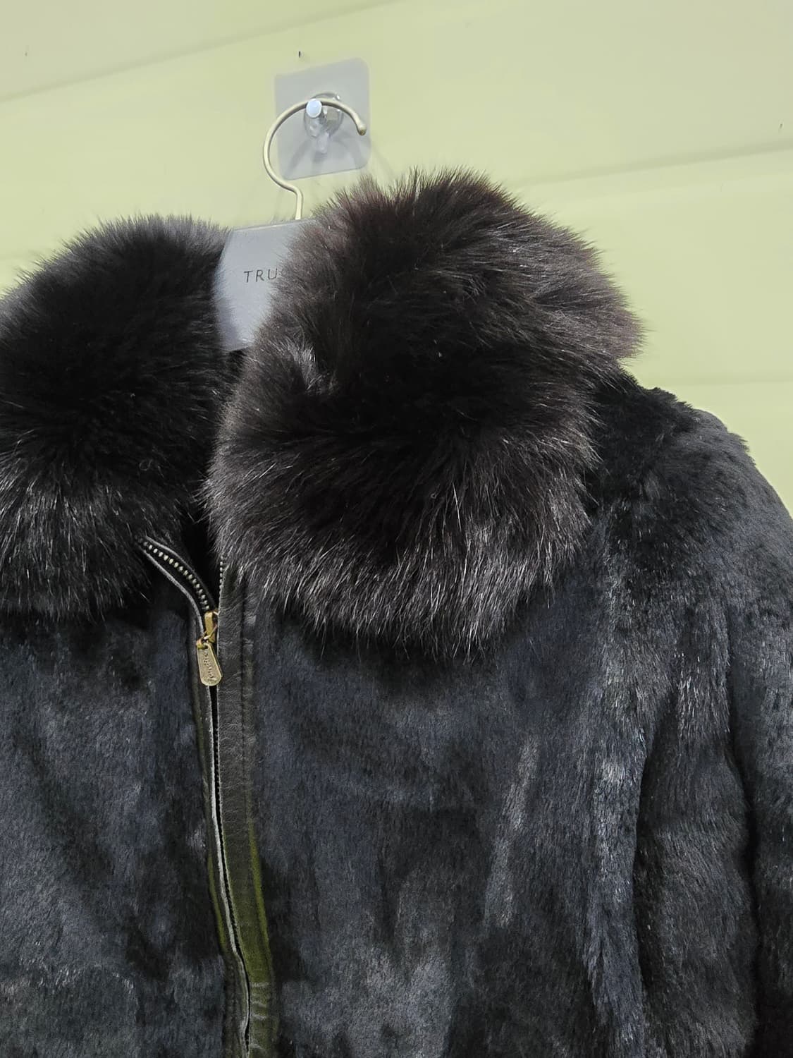 시스틴 여성 블랙 털 자켓 66사이즈 상품이미지7