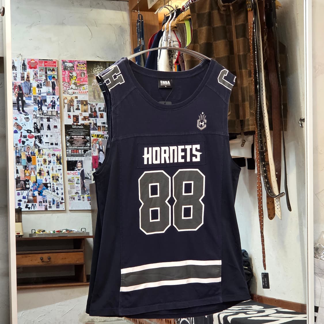 NBA 샬럿 호네츠 네이비 슬리브리스 상품이미지1