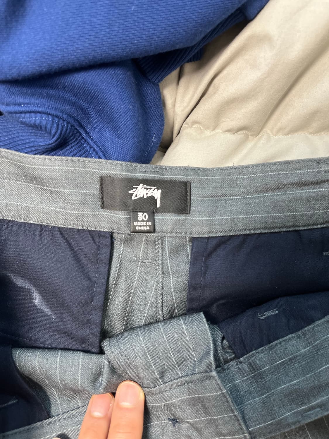 스투시 볼륨 스트라이프 트라우져 팬츠 30 상품이미지5