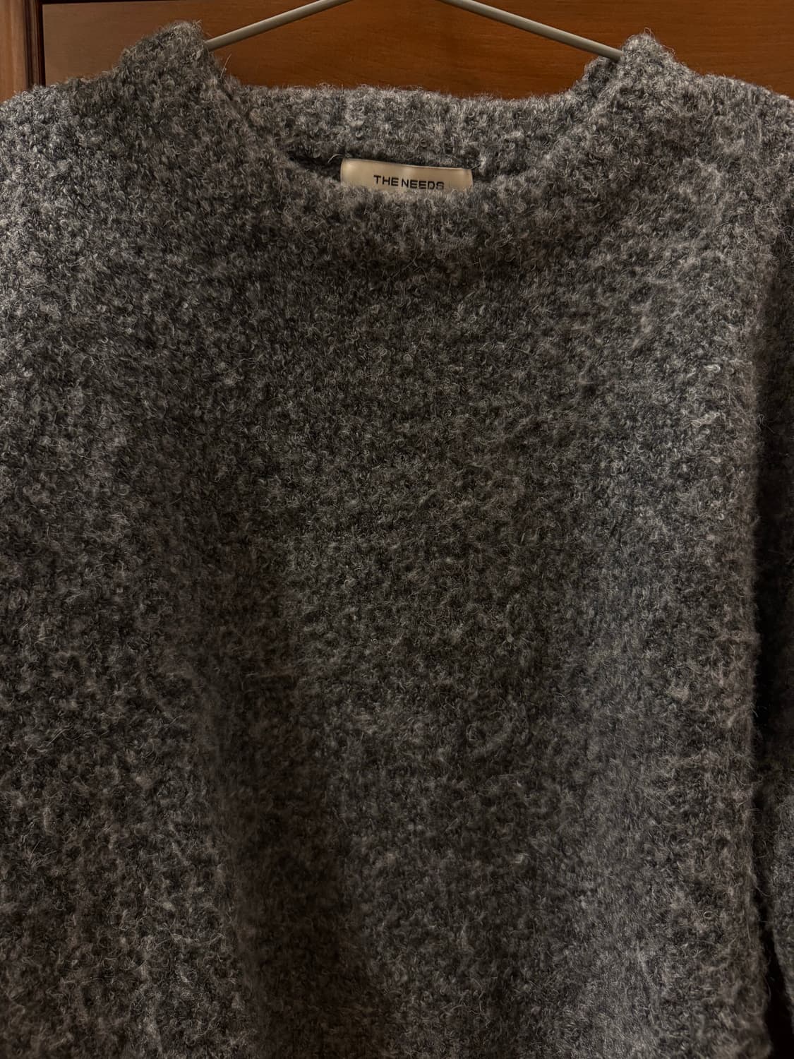 에프터먼데이 bokashi round knit 차콜 상품이미지2