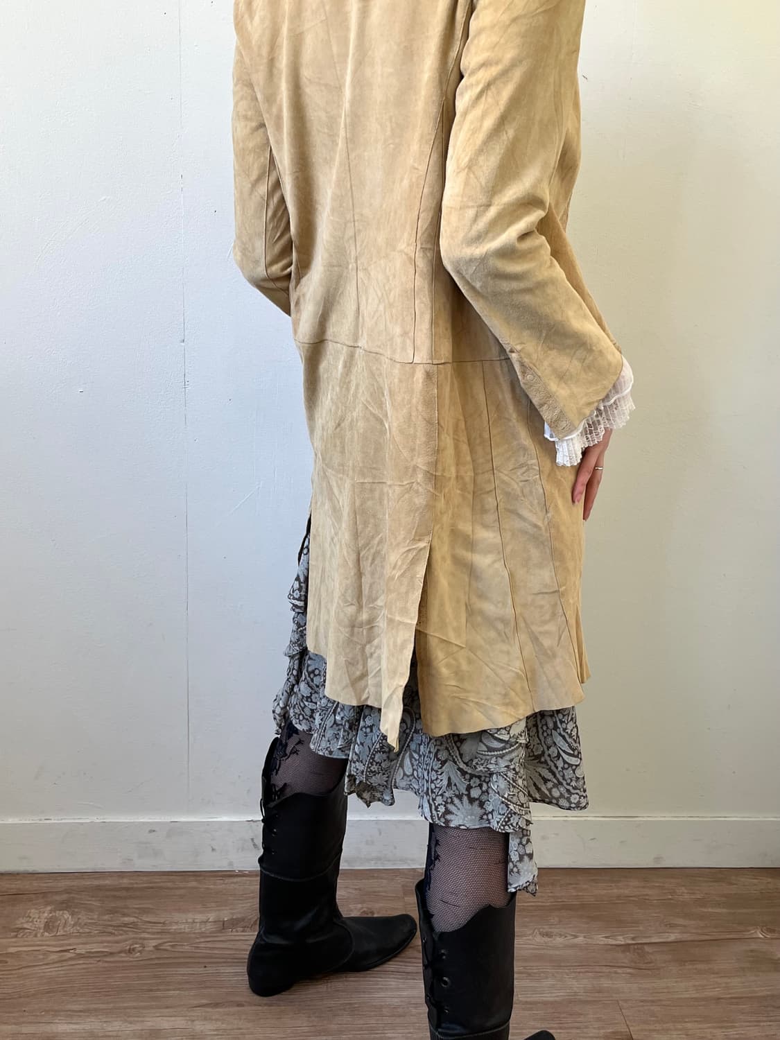 pure et joie 스웨이드 롱 자켓 상품이미지5