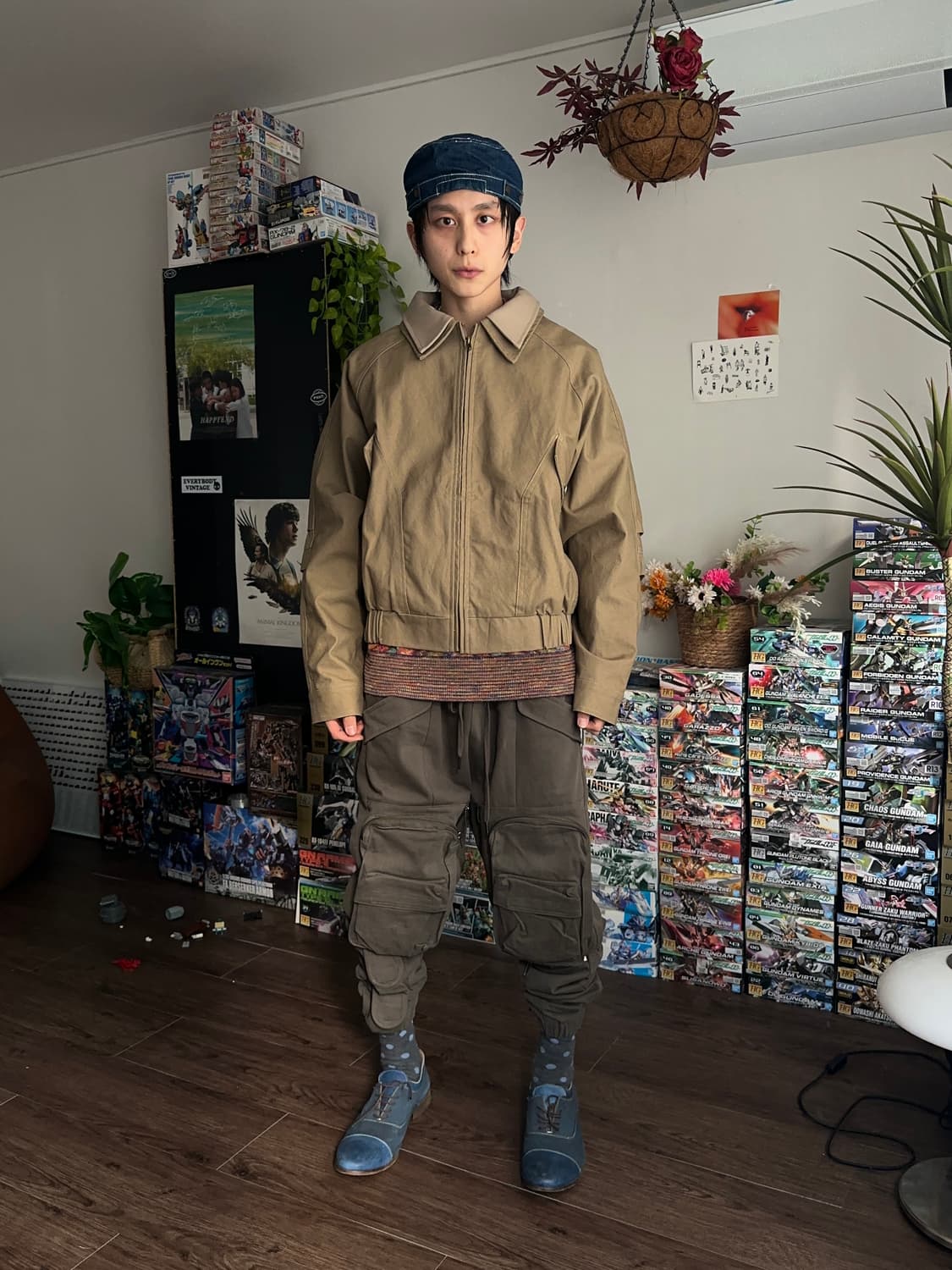 RHNDE 레더 카라 레이어 크롭 봄버 상품이미지2