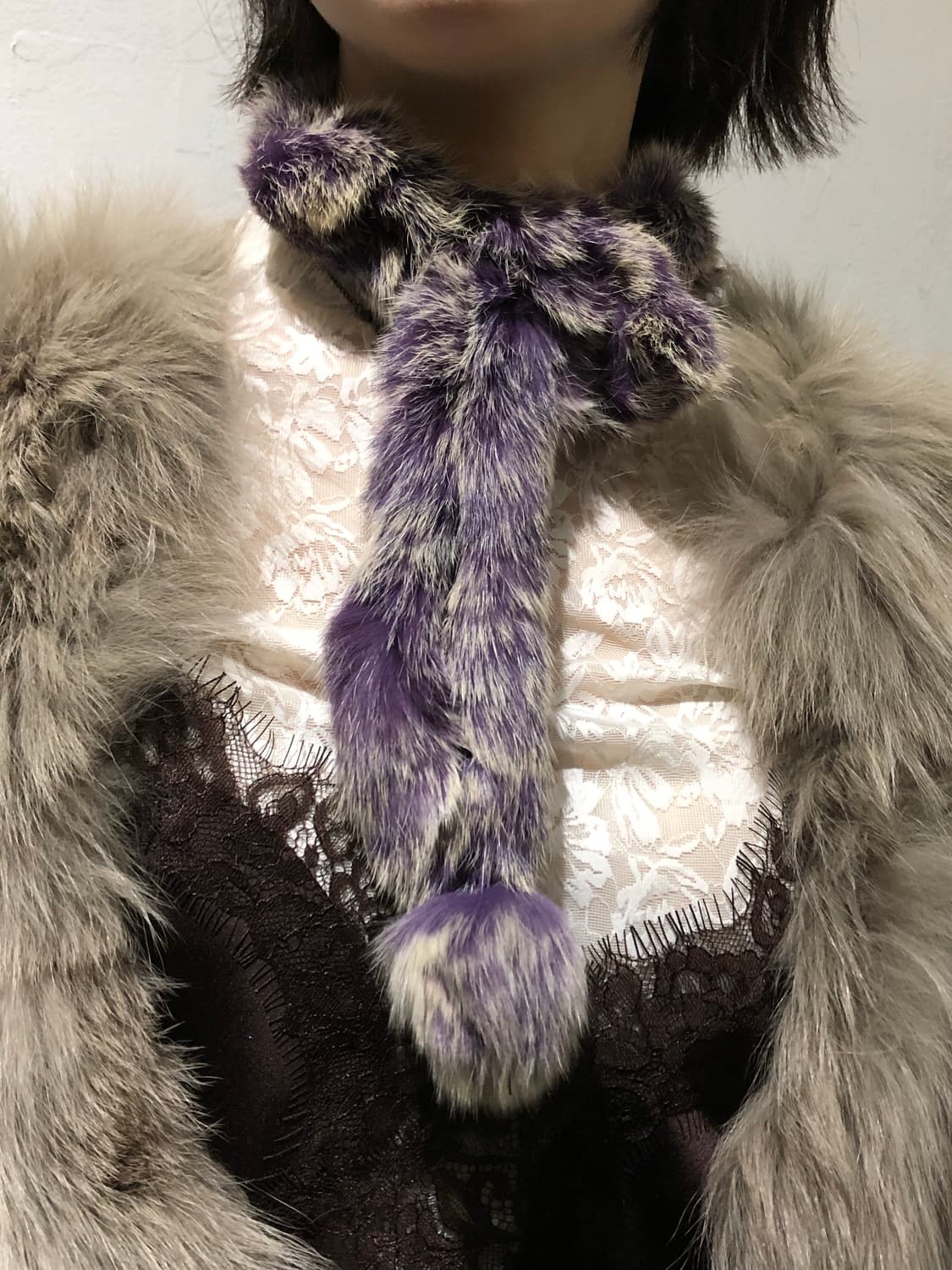 Soft Lavender Fur Scarf   상품이미지2