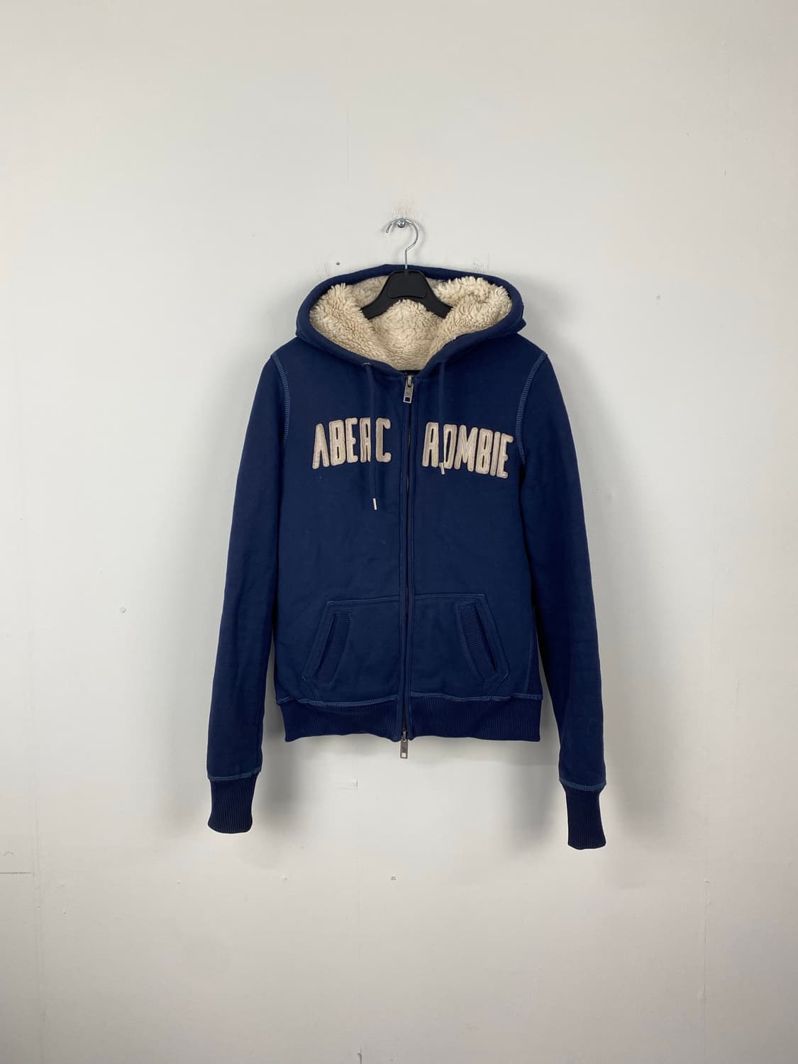 아베크롬비 네이비 양털 후드집업 S 상품이미지1