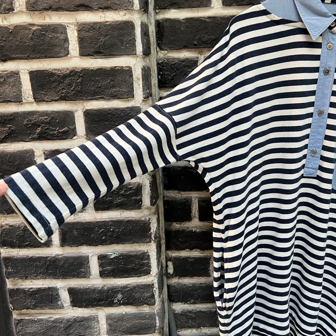 mercibeaucoup 스트라이프 셔츠 원피스 상품이미지4