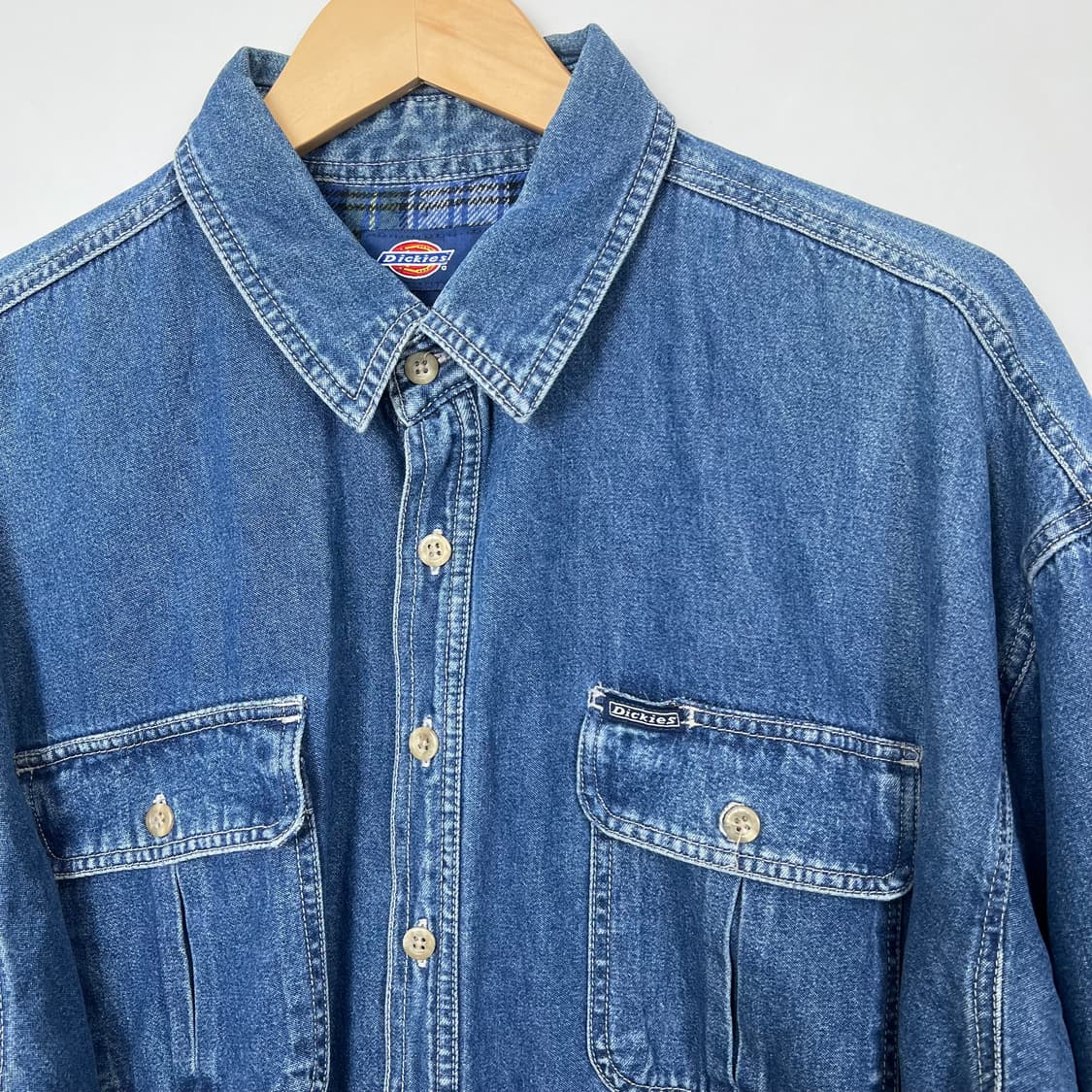 2000s Dickies 디키즈 데님 워크 셔츠 자켓 상품이미지4