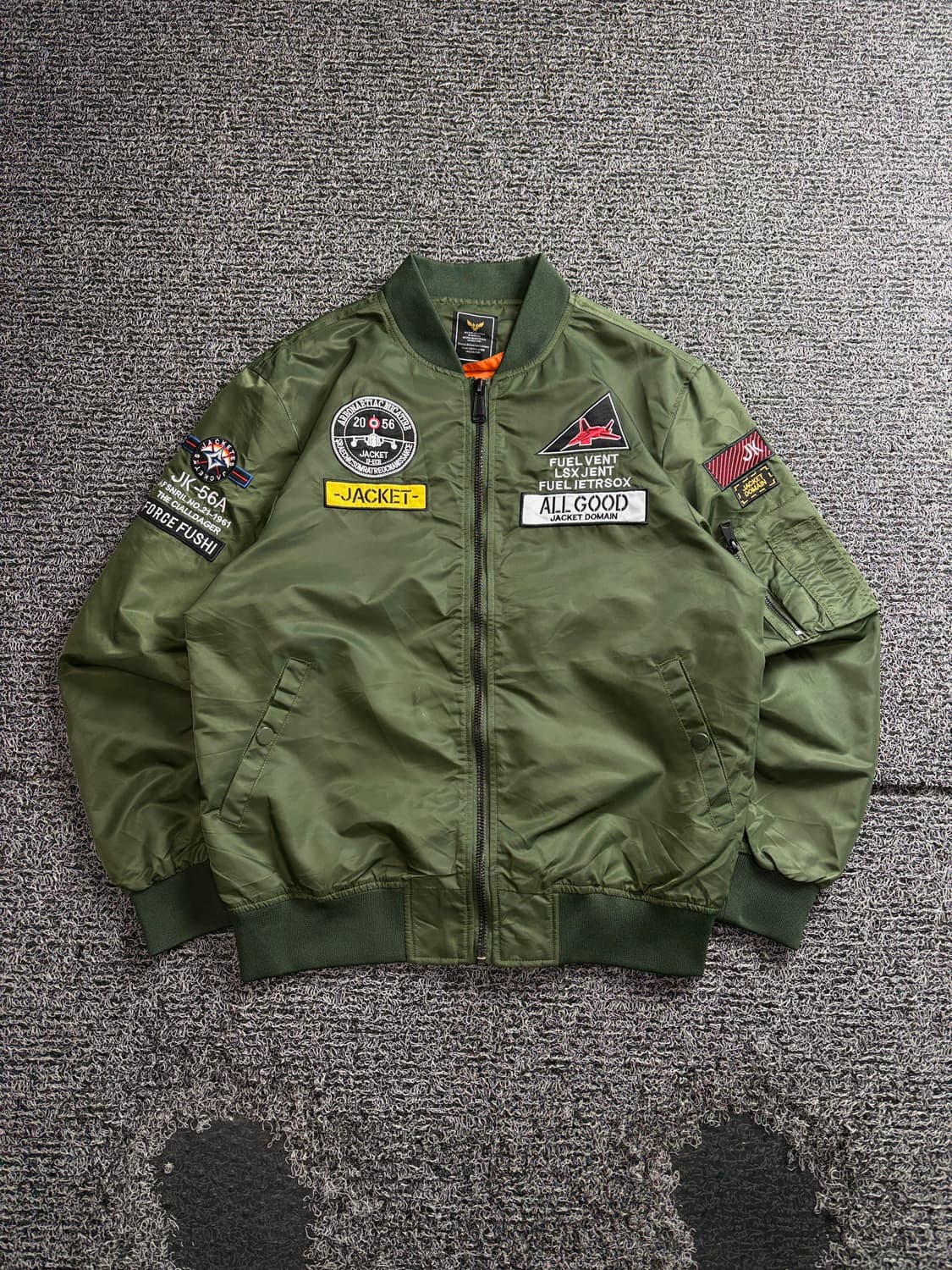 Us빈티지 ma-1 밀리터리 패치디테일 봄버 자켓 3723 상품이미지2