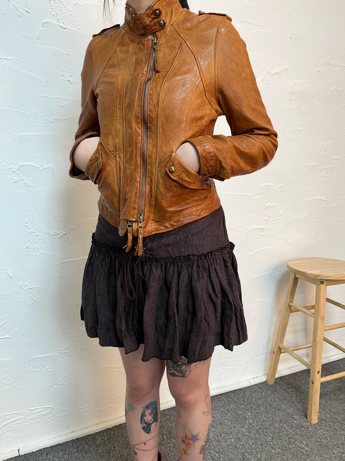 GOA 램 레더 Y2K 가죽 자켓 상품이미지9