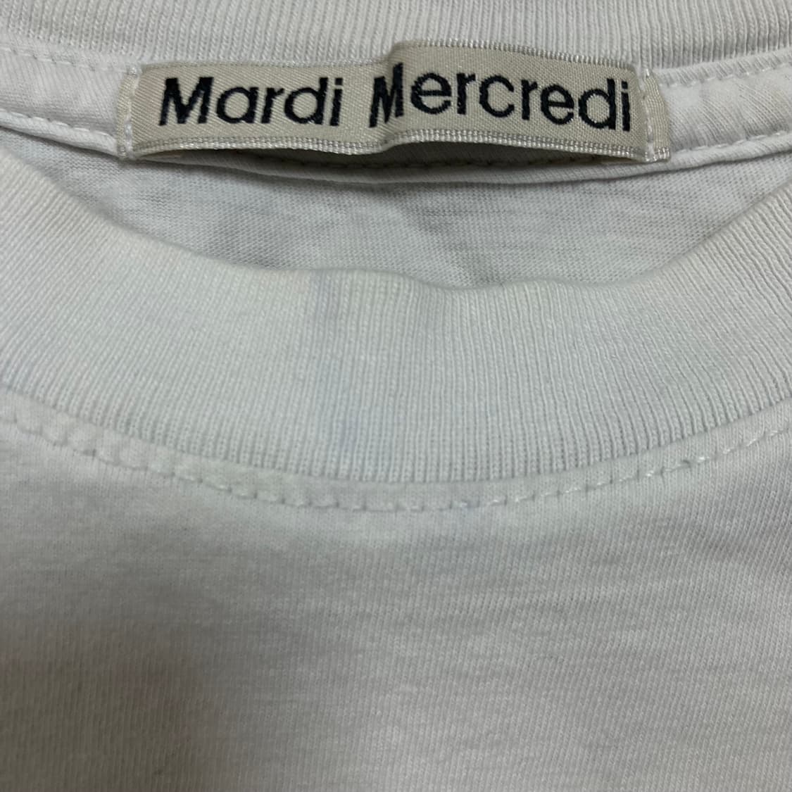 마르디 메크르디 플라워 빅로고 화이트 반팔티 상품이미지3