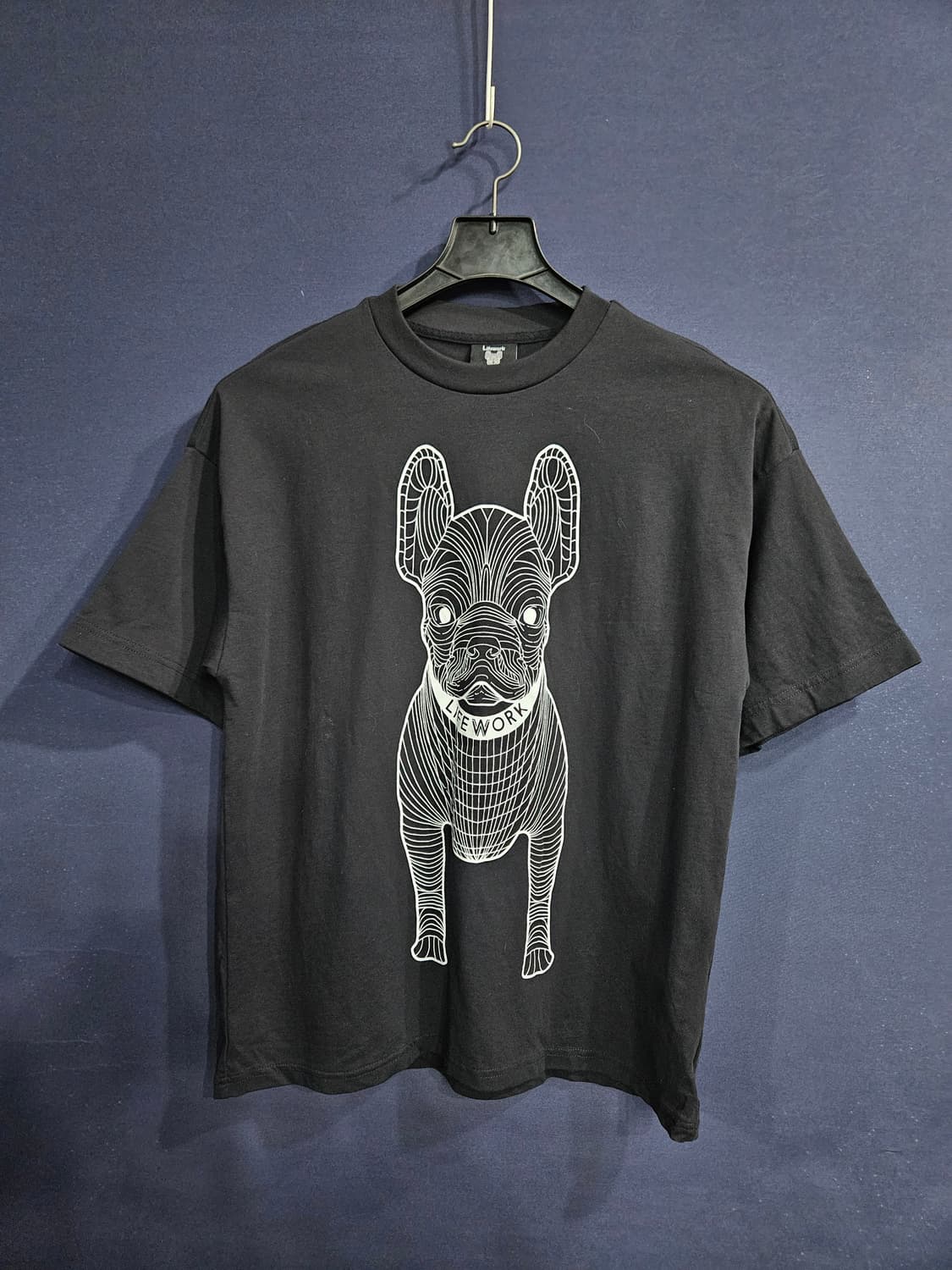 라이프워크 프린팅 블랙 남성 오버핏 95 반팔티  상품이미지1