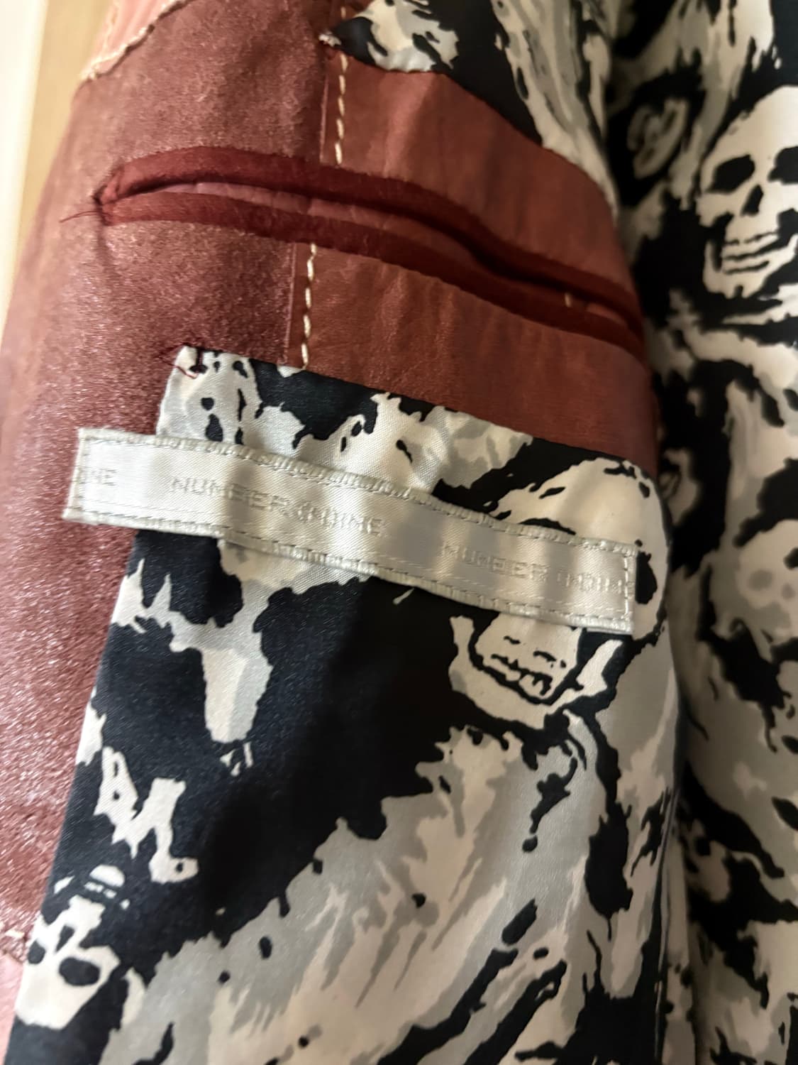 Number Nine 01ss 레더패치 블레이저 자켓 2 상품이미지4