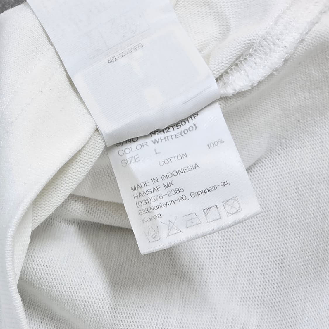 L 100-105 NBA 오버핏 화이트 반팔티셔츠 상품이미지5