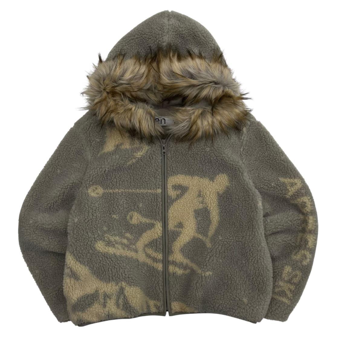 오픈와이와이 라이트카키 뽀글이 울프죠 후드집업 ( 발매가 318000원  상품이미지3