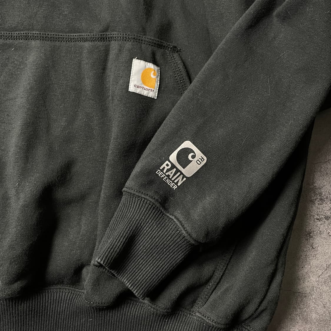 CARHARTT 칼하트 빈티지 블랙 기모 후드티 A00911 상품이미지5