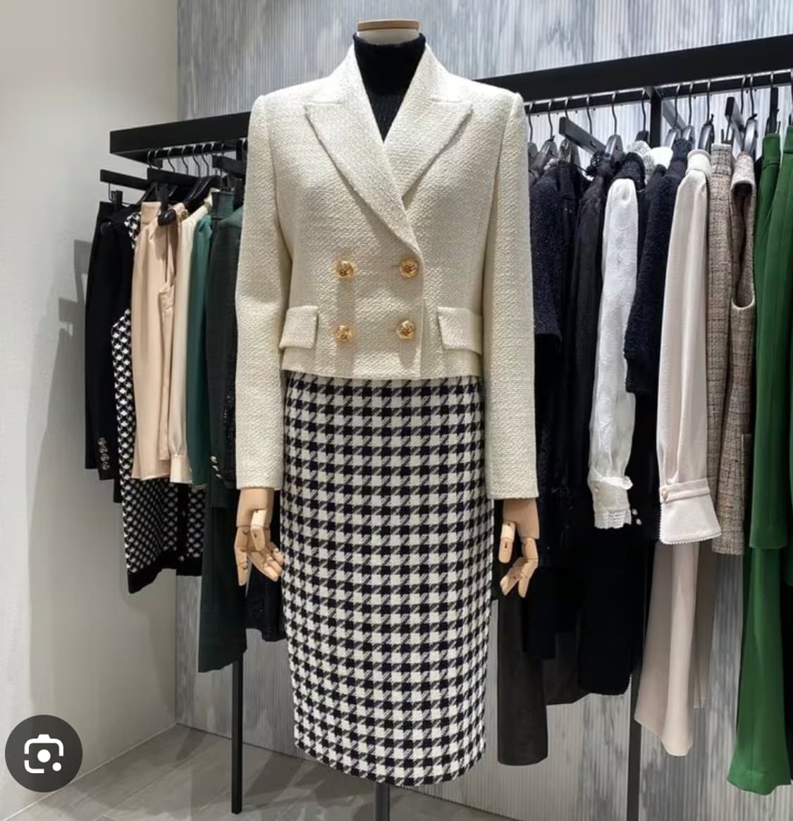 모조에스핀 2021 크롭 글리터 트위드 자켓 66 사이즈 상품이미지1