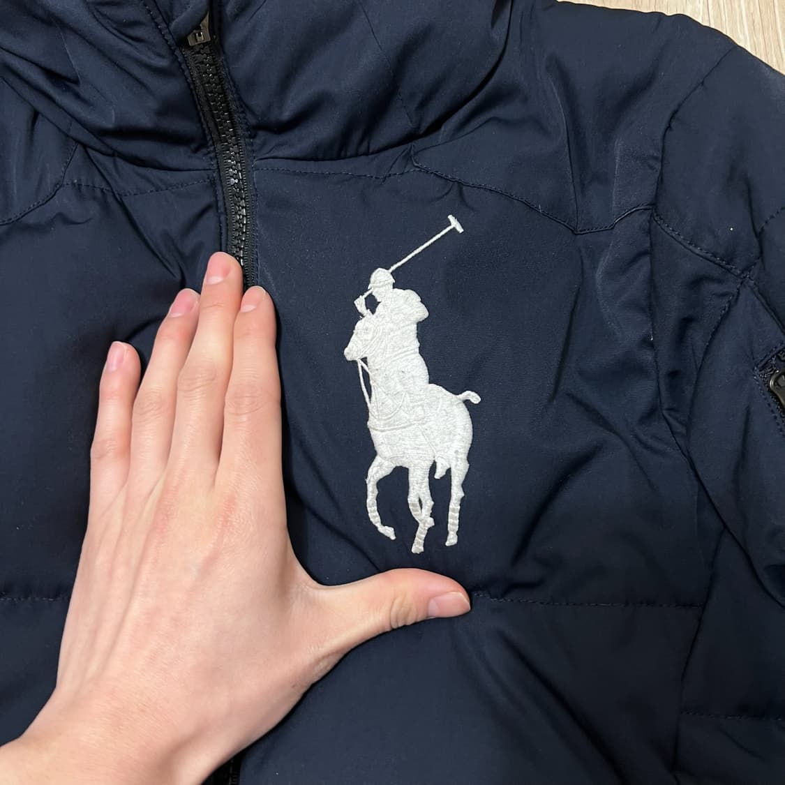 폴로 랄프로렌 여성 빅포니 후드 패딩 M/95  상품이미지4