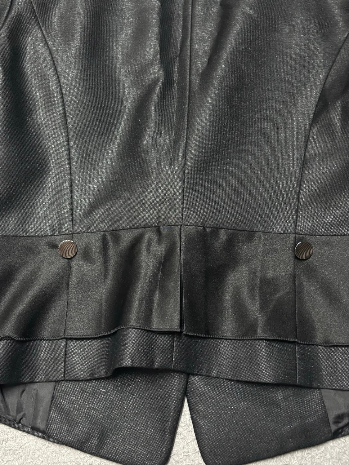 맞춤제작 디자이너 블랙 투피스 스커트 자켓 정장세트 S 상품이미지6