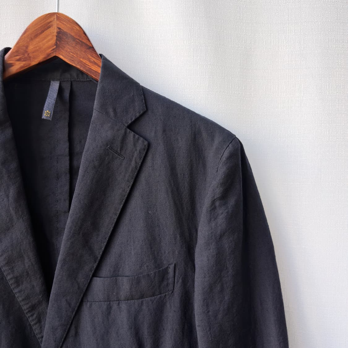 몬테도로 슬로웨어 울 린넨 혼방 라이트 블레이저 자켓 네이비 50 상품이미지3