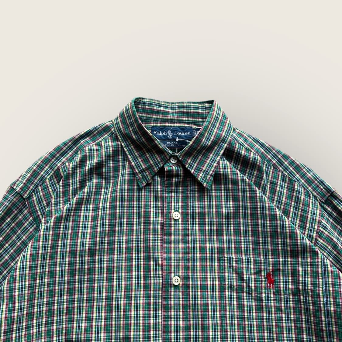폴로랄프로렌 그린 체크 포켓 셔츠 상품이미지2