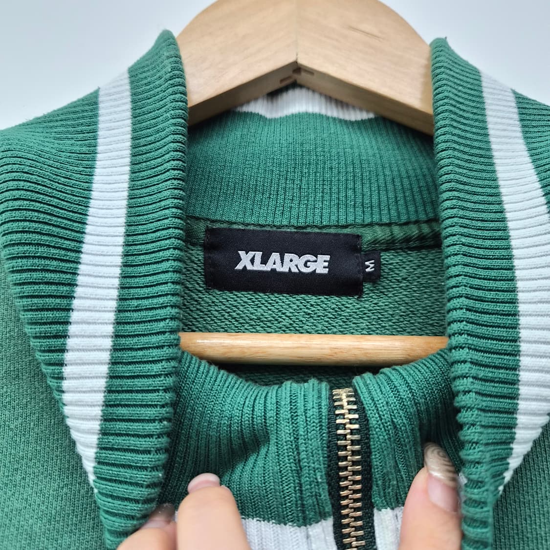 엑스라지 그린 하프집업 맨투맨 남성 M 상품이미지3