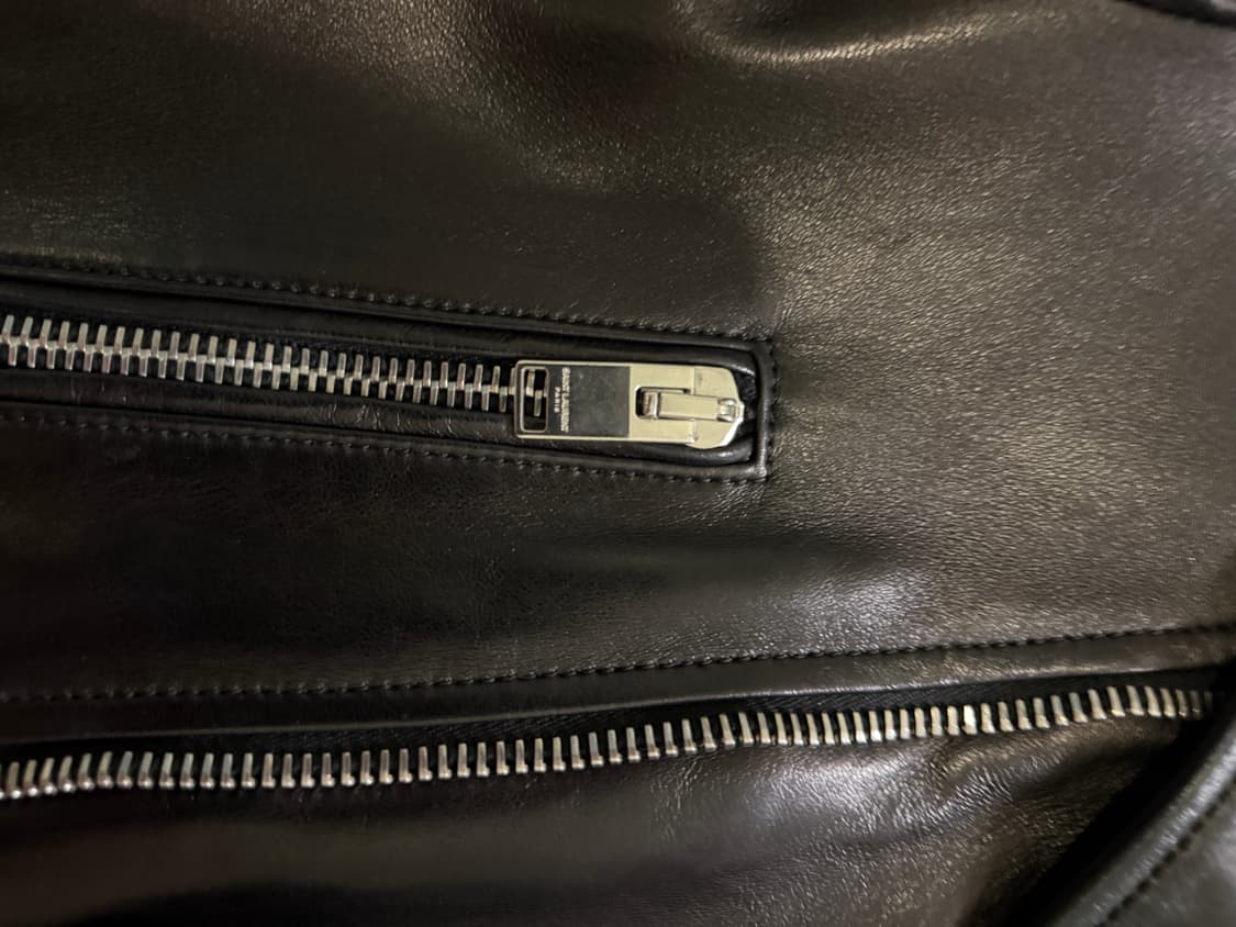 생로랑 L01 클래식 모터사이클 램스킨 레더 자켓 상품이미지6