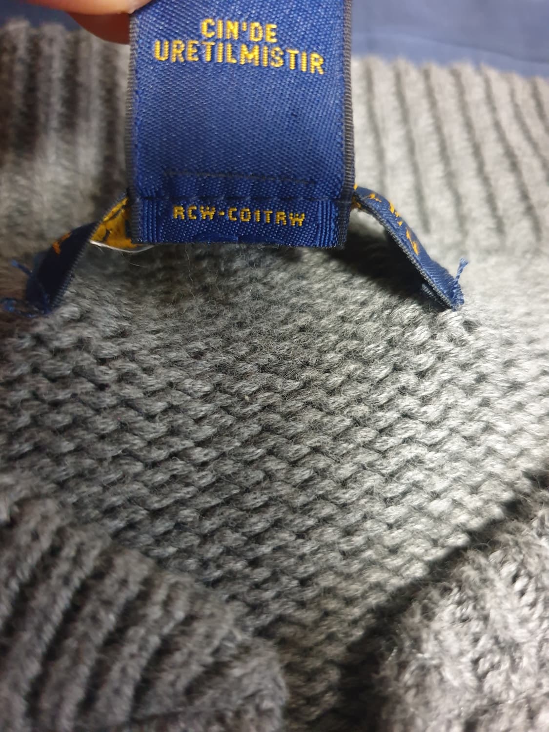 (빈티지) 폴로랄프로렌 빅포니 딱붙핏 니트집업 그레이 (S) 상품이미지6