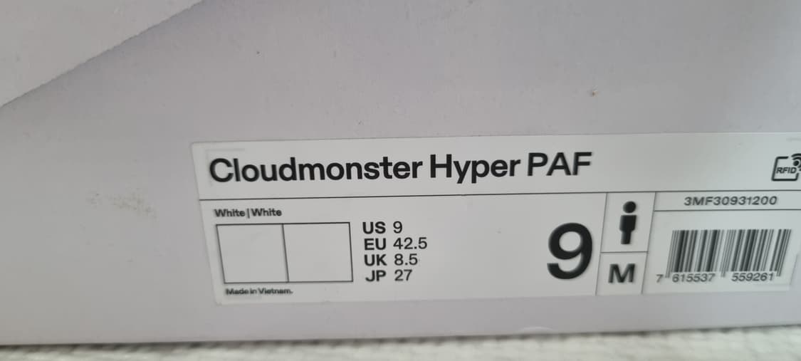 온 러닝 파프 paf 클라우드 몬스터 2 하이퍼 화이트 270 상품이미지8