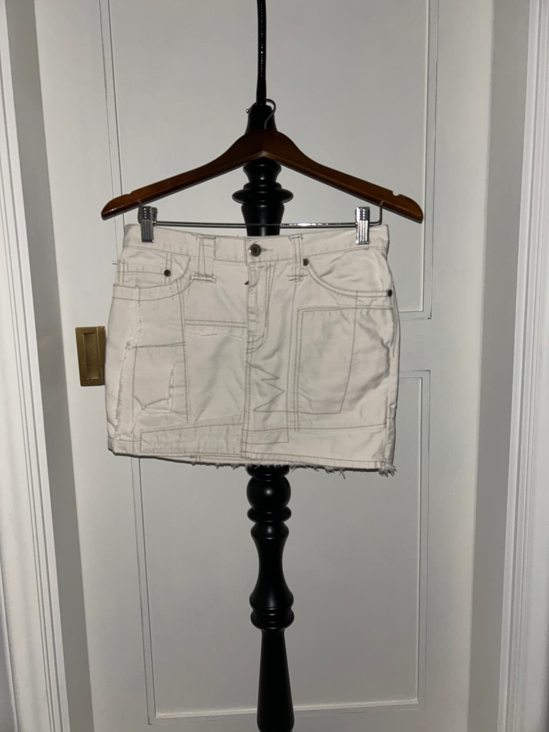 Crack Line Mini Skirt / 빈티지 미니 스커트 상품이미지1
