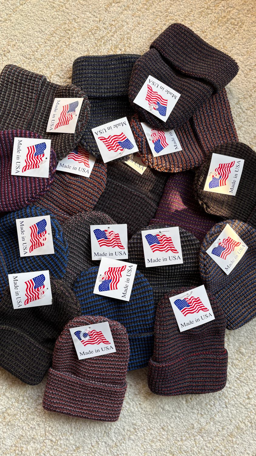 MADE U.S.A 니트 트위드 믹스 비니 모자 울 상품이미지1