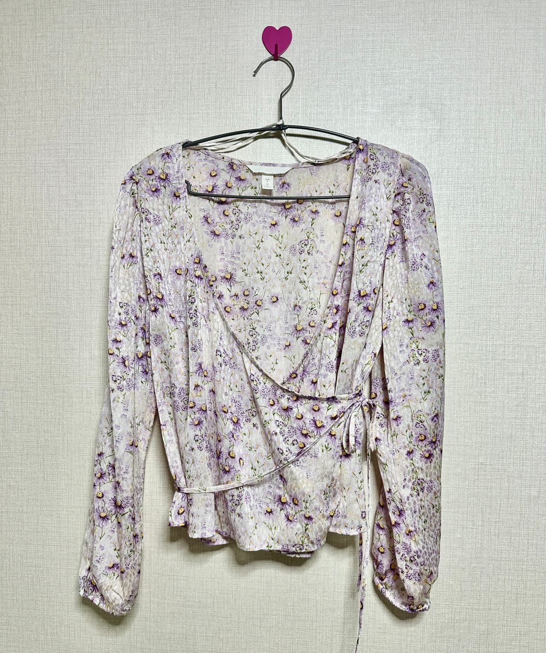 H&M 흐앤므 플로럴 랩 블라우스 S 상품이미지2