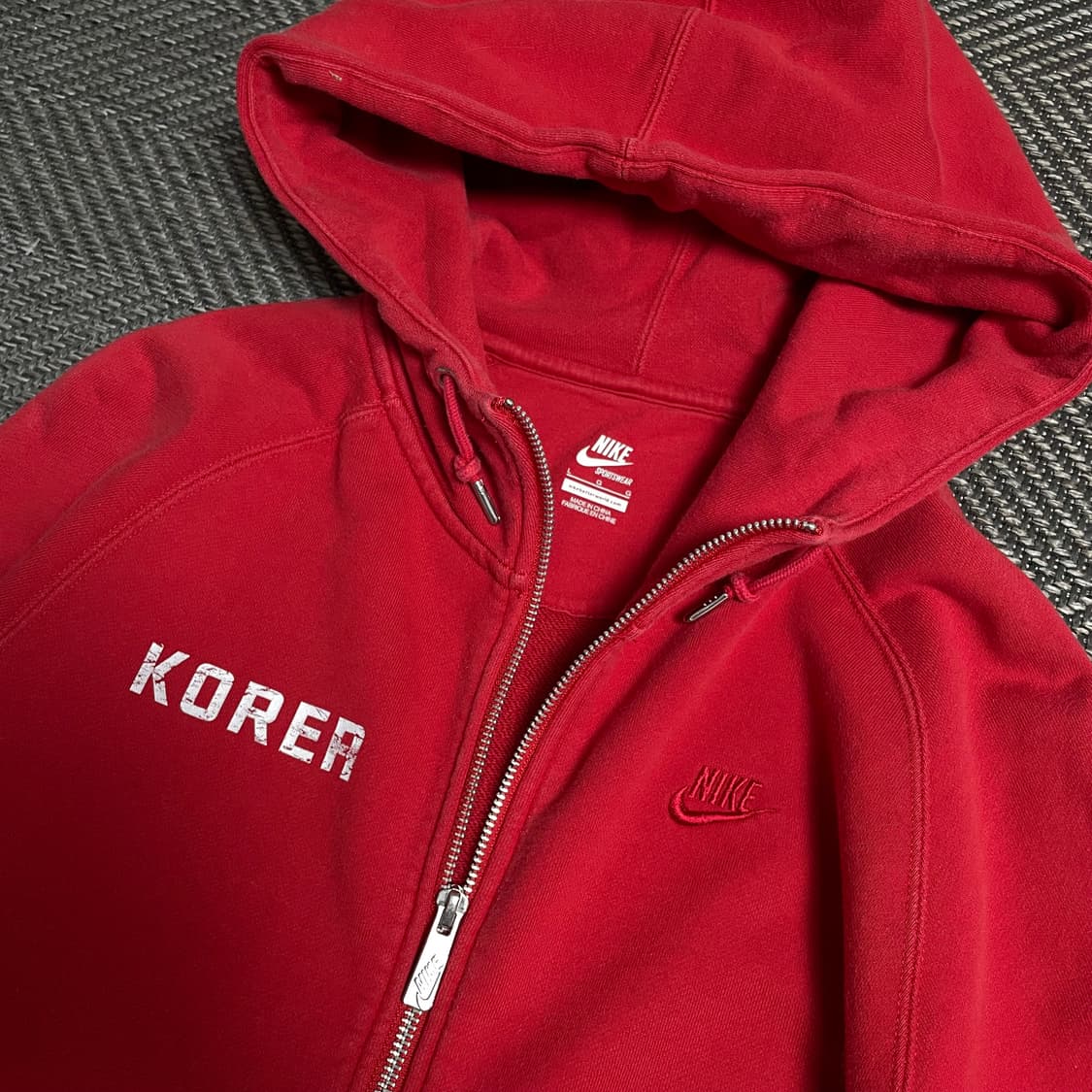 나이키 코리아 국대 스웻 후드집업 레드y 5193 상품이미지4