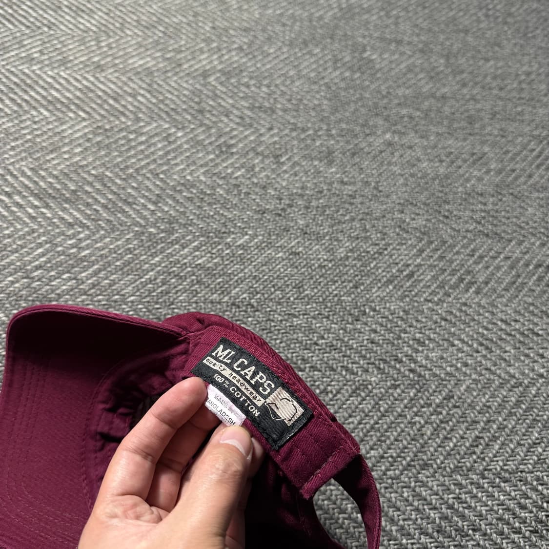 ML CAPS 하버드 대학 자수 버건디 빈티지 볼캡 상품이미지4