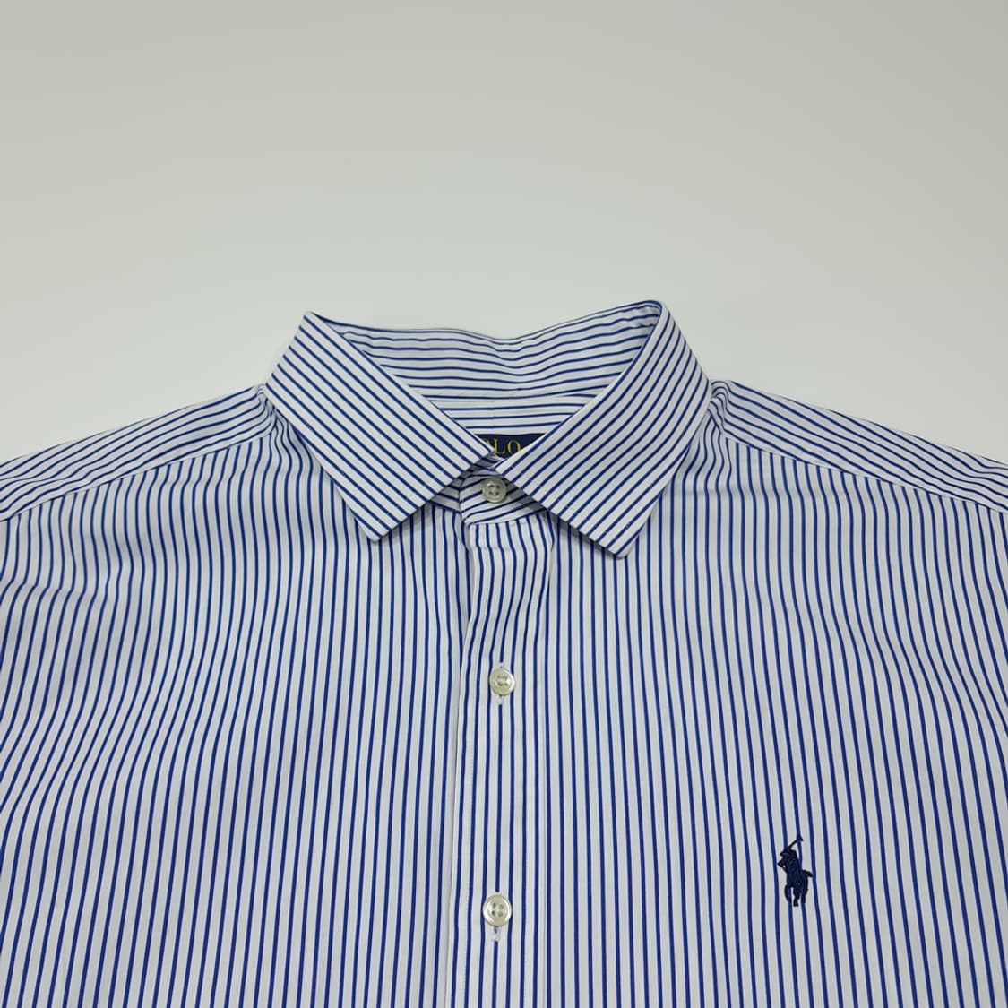 CK072 2XL 폴로 마린 핀스트라이프 스프레드칼라 셔츠 남방 상품이미지2