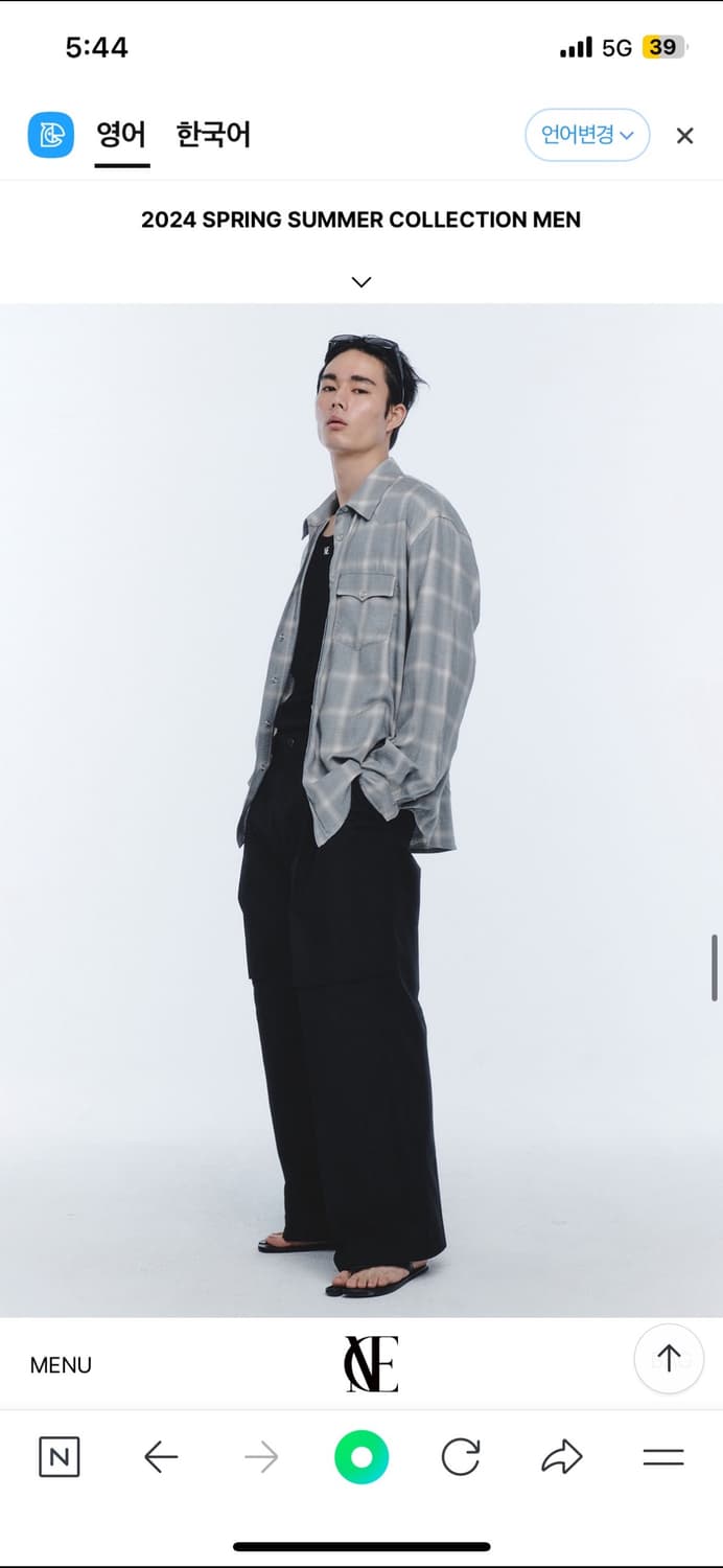 노이스 체크 셔츠 M 상품이미지1