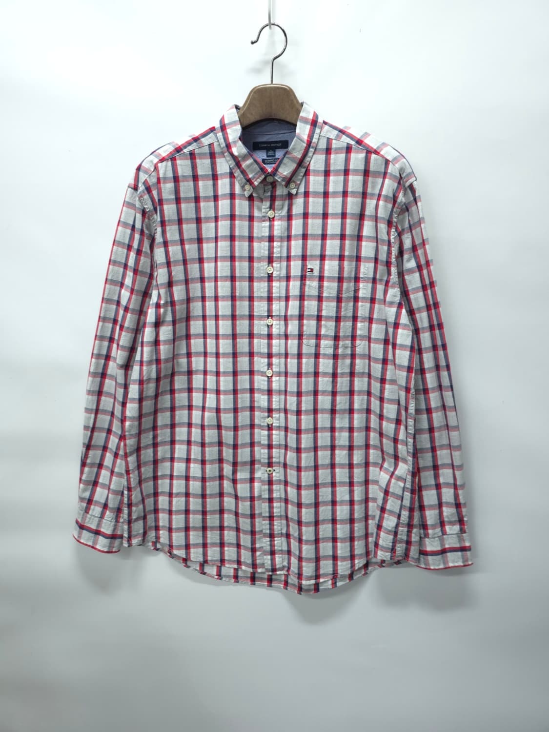 타미힐피거 남성 클래식 체크 남방 봄여름 셔츠 (105~110) 상품이미지1