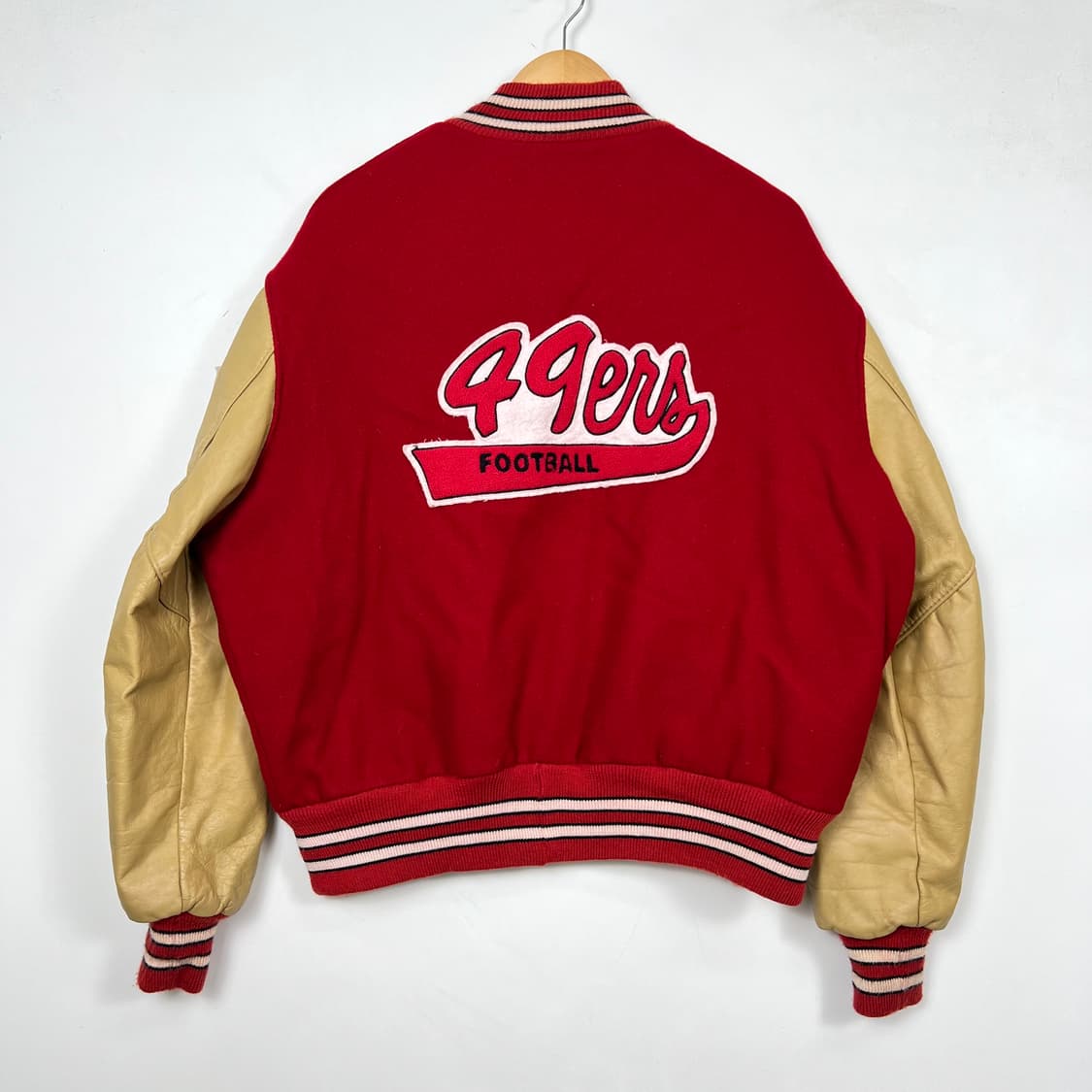 1990s NFL Delong 49ers 레더 바시티 상품이미지1