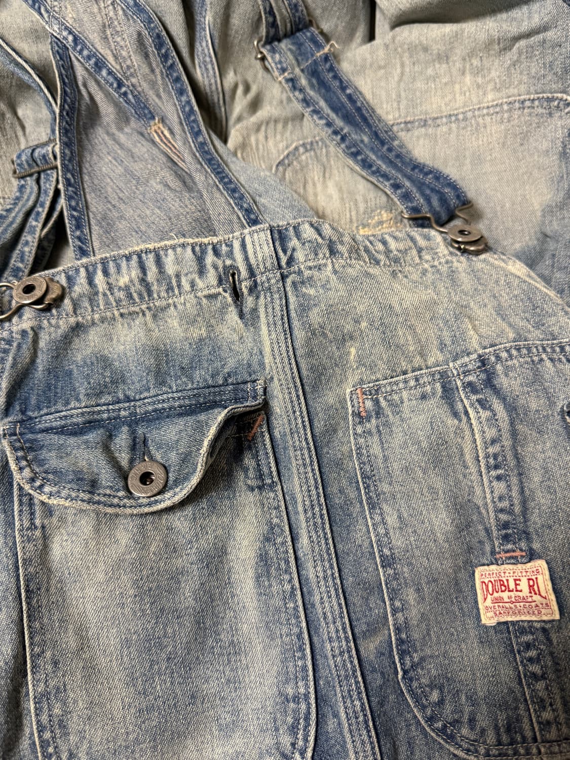 RRL 더블알엘 리페어드 웨스콧 워싱 오버롤 상품이미지3