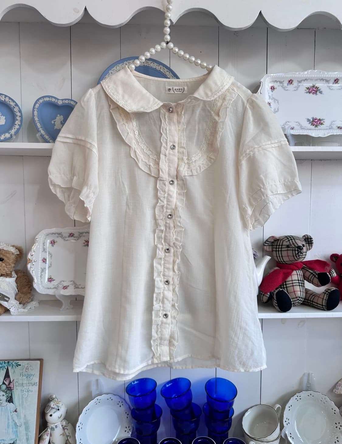 액시즈팜 블라우스 아이보리 상품이미지1